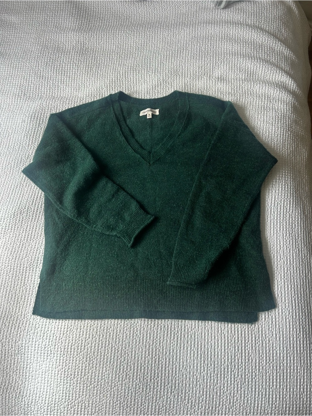 Lucky brand V-Neck Sweater - Forest Green
